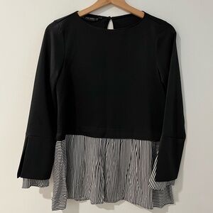 Zara Mixed Media Blouse